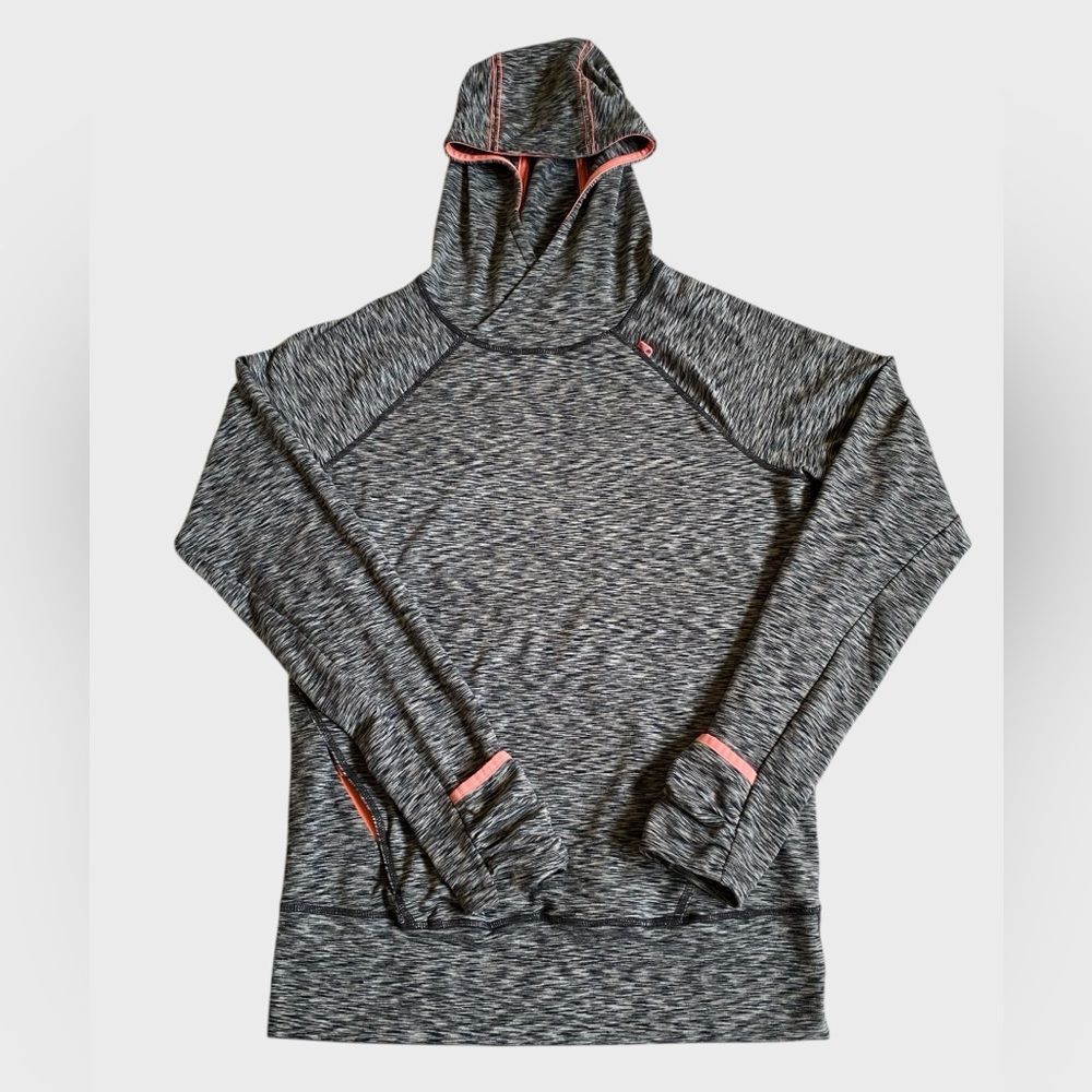 Sweaty Betty Women's Pullover Hoodie Sweatshirt Size XS Grey Marled Pink Running